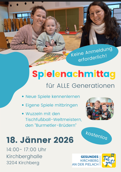 Spielenachmittag für alle Generationen in Kirchberg